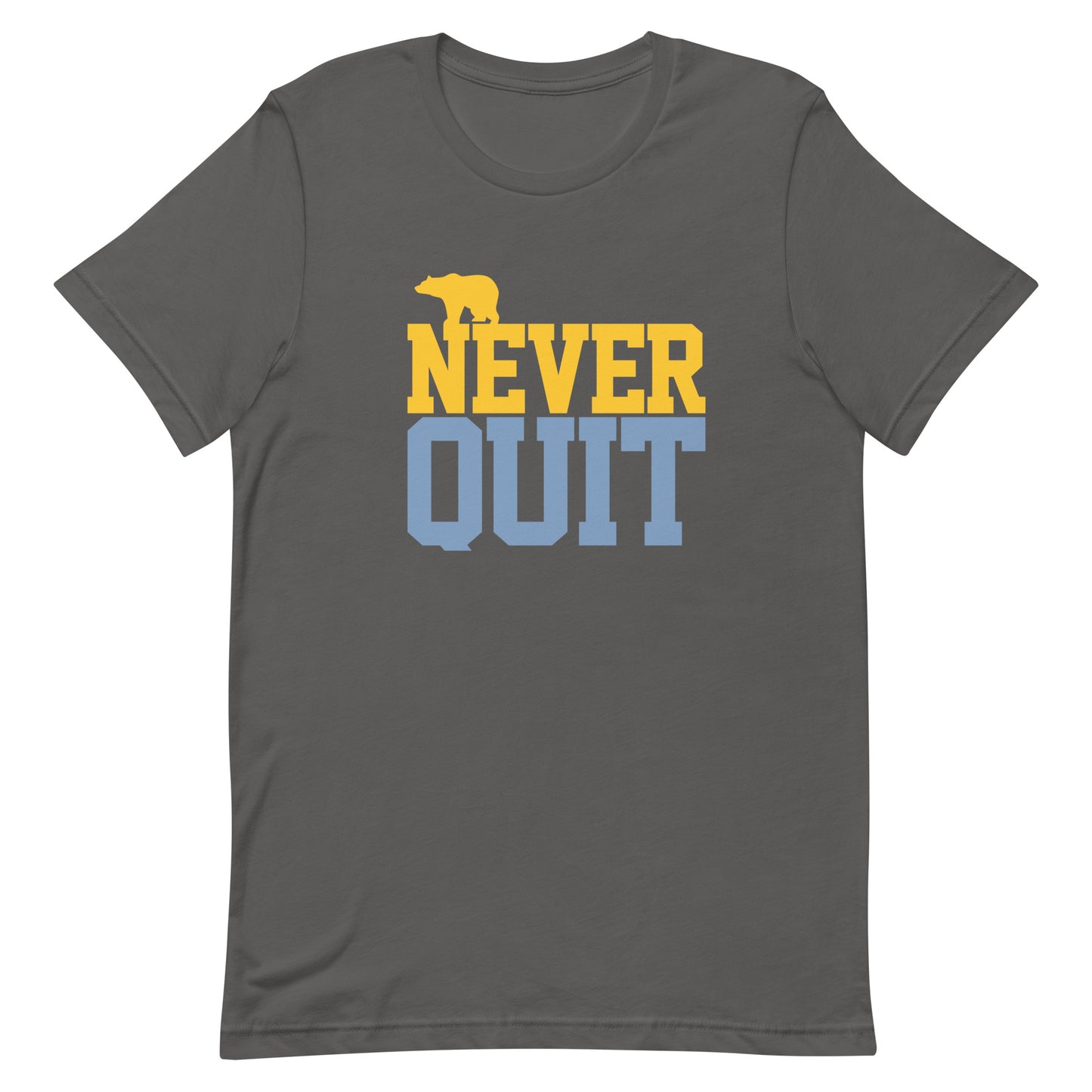 Never Quit Gold & Blue Unisex t-shirt
