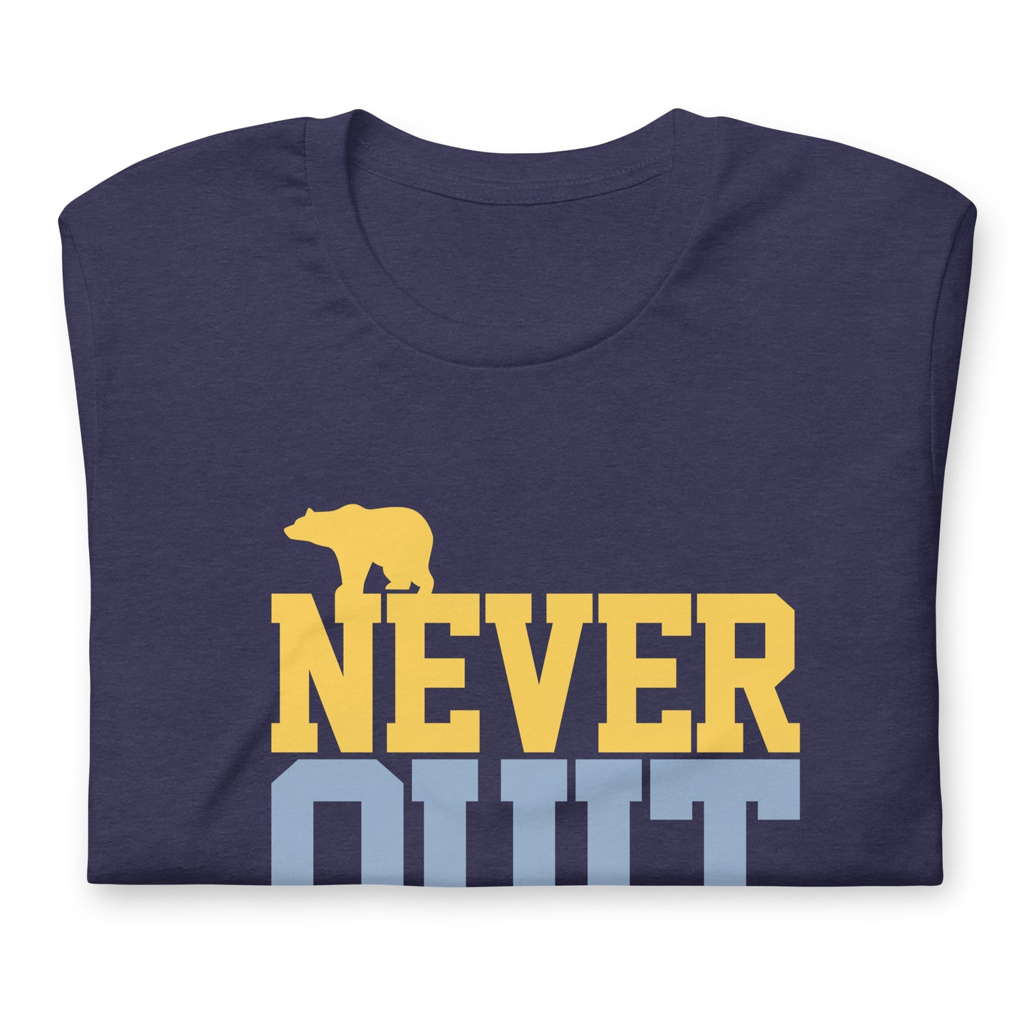 Never Quit Gold & Blue Unisex t-shirt