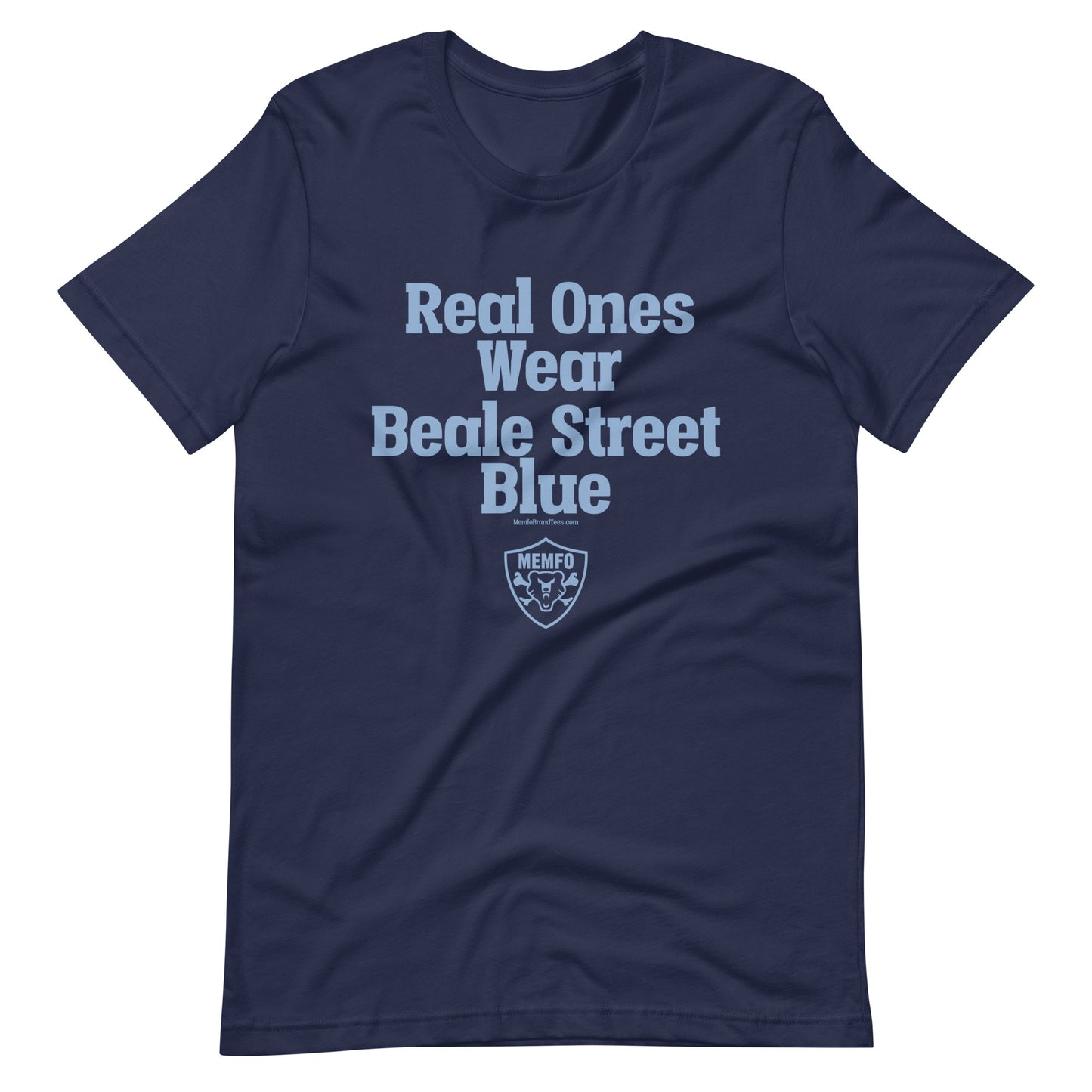 Real Ones Wear Beale Street Blue {Shield} Unisex t-shirt