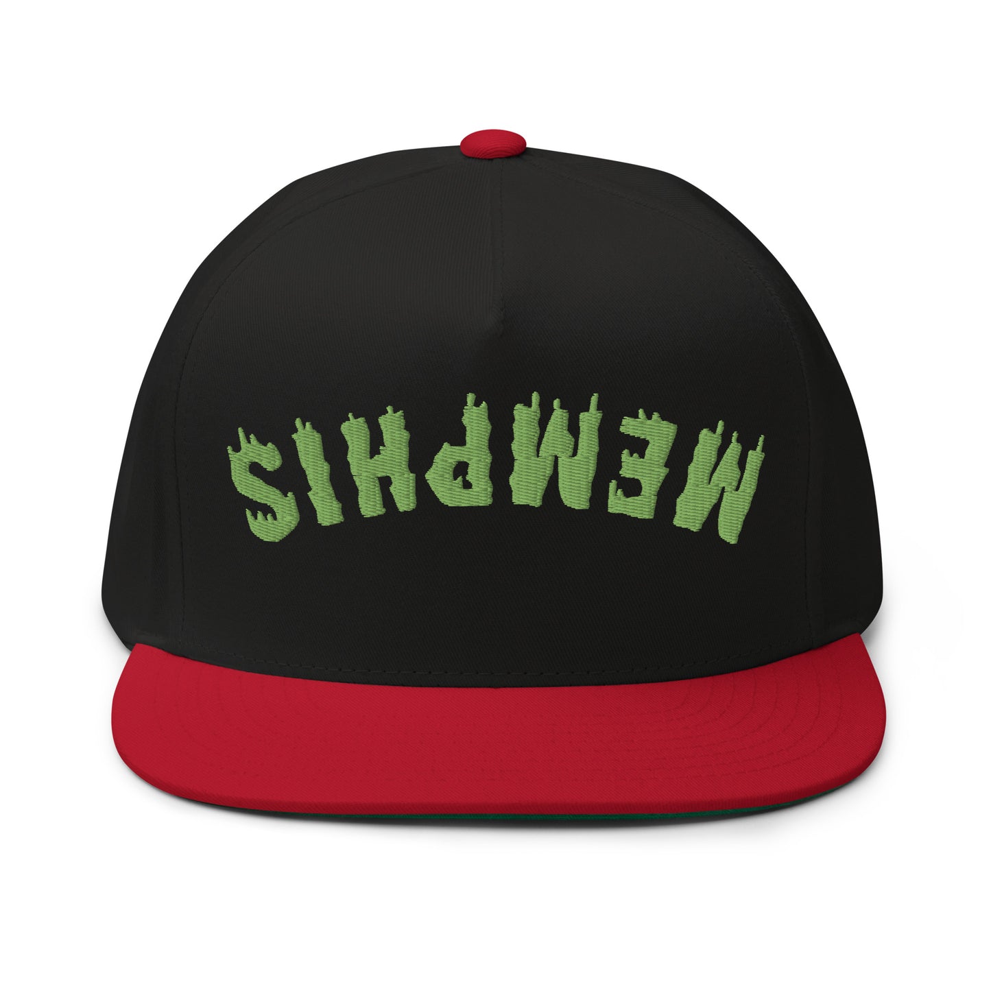 MEMPHIS Upside Down Neon Drip Flat Bill Cap