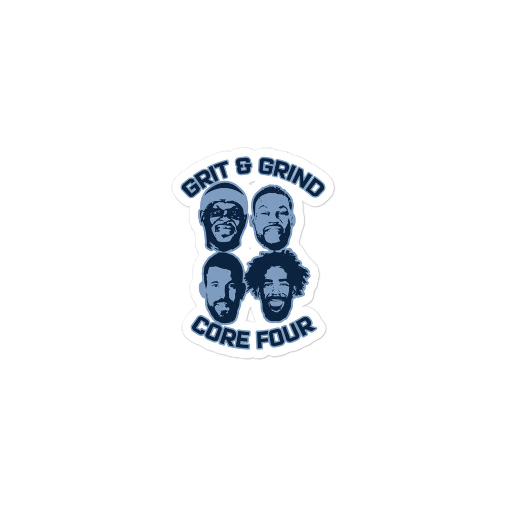 Grit & Grind Memphis Core Four Bubble-free stickers