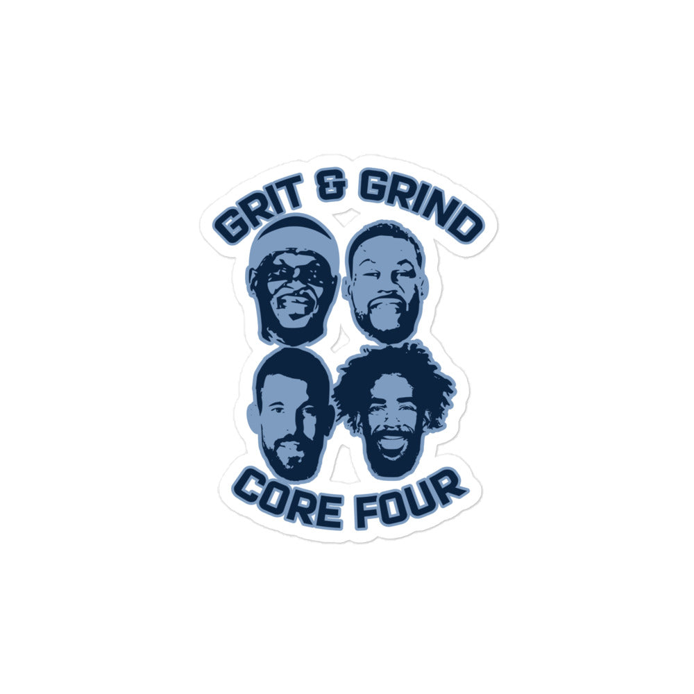 Grit & Grind Memphis Core Four Bubble-free stickers