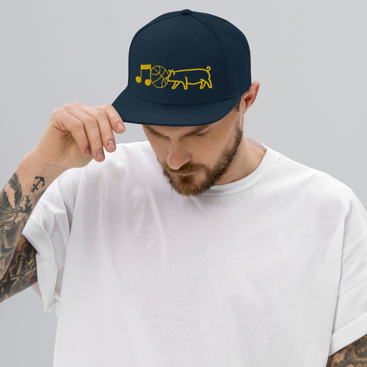 Music Hoops & BBQ Snapback Hat