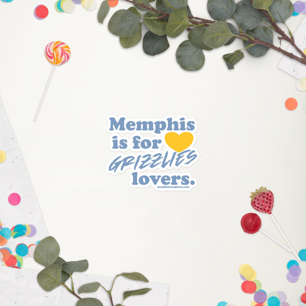 Memphis is for Grizzlies lovers. Bubble-free stickers