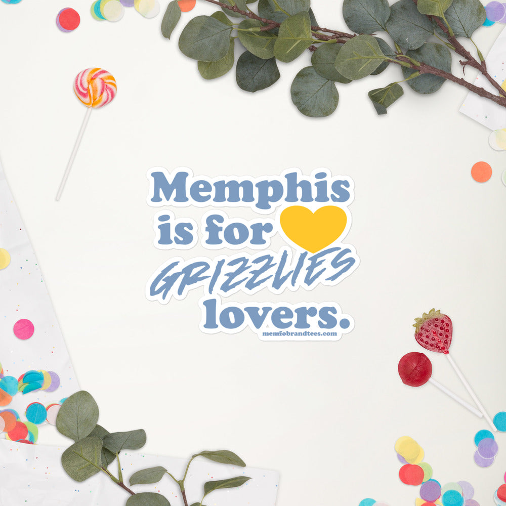 Memphis is for Grizzlies lovers. Bubble-free stickers