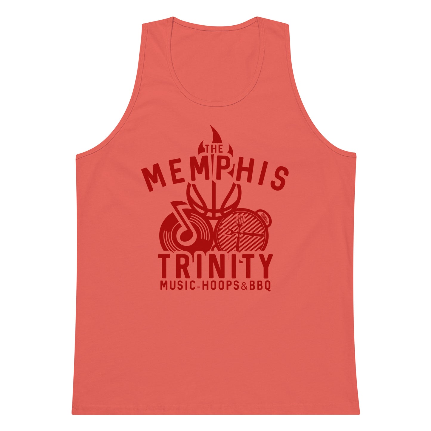 The Memphis Trinity - Music-Hoops & BBQ Men’s premium tank top