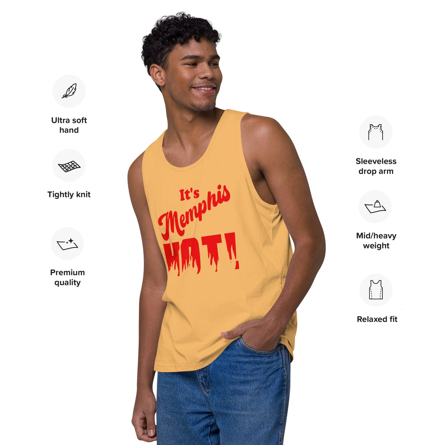 It's Memphis HOT! Men’s premium tank top