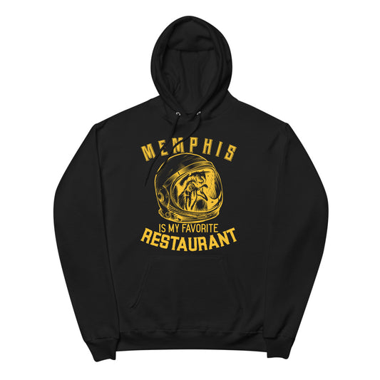 Memphis is my favorite Restaurant Chicken in Space Astronaut Helmet logo Unisex fleece hoodie