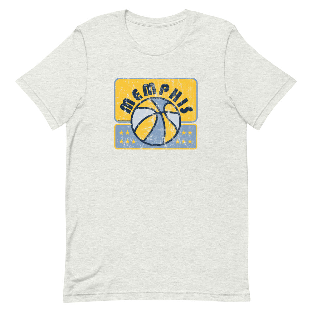 Memphis Retro Basketball Patch Short-Sleeve Unisex T-Shirt