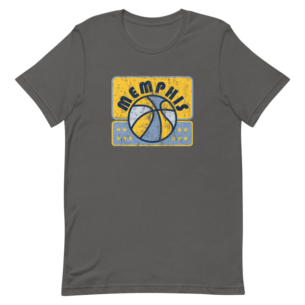 Memphis Retro Basketball Patch Short-Sleeve Unisex T-Shirt