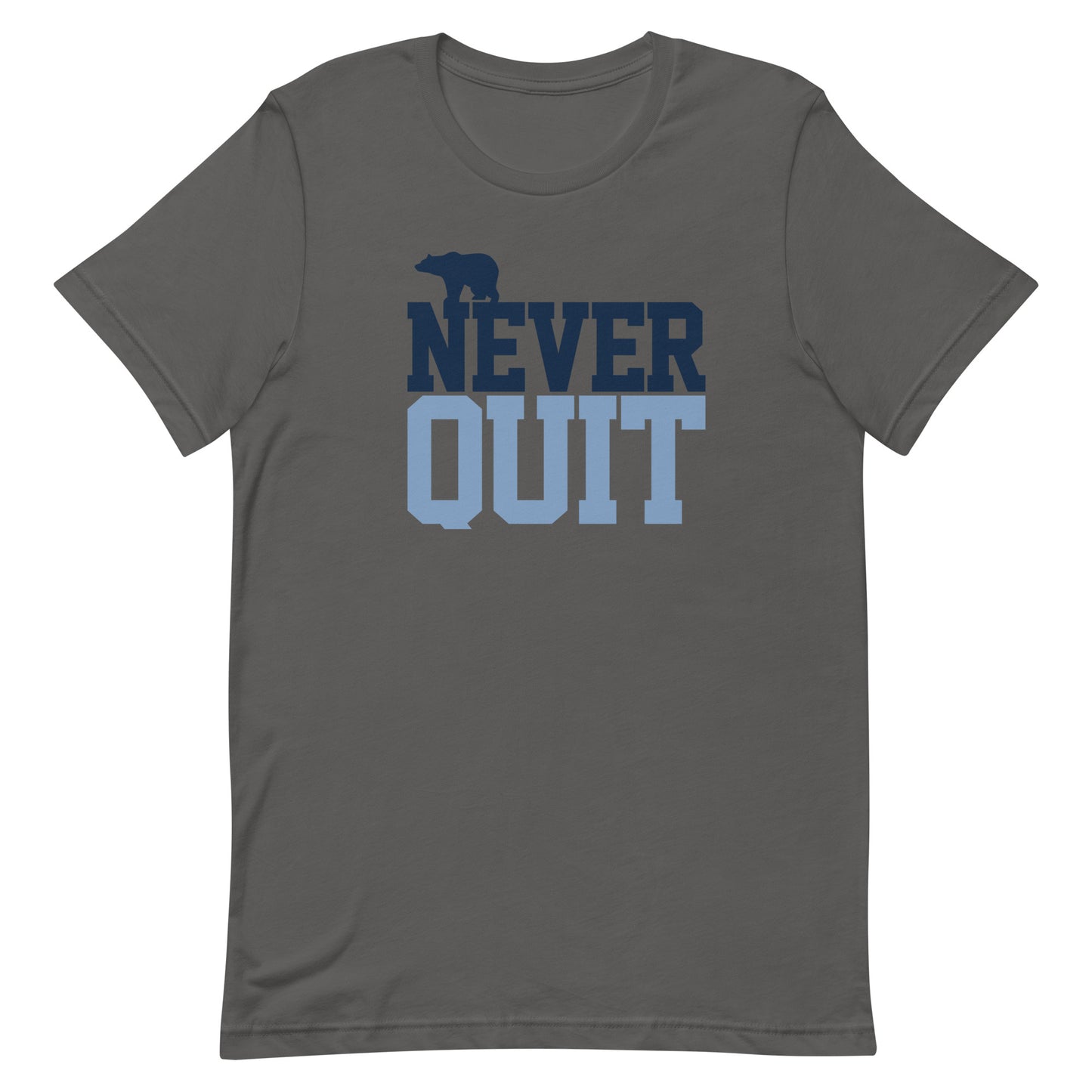 Never Quit Blue Unisex t-shirt