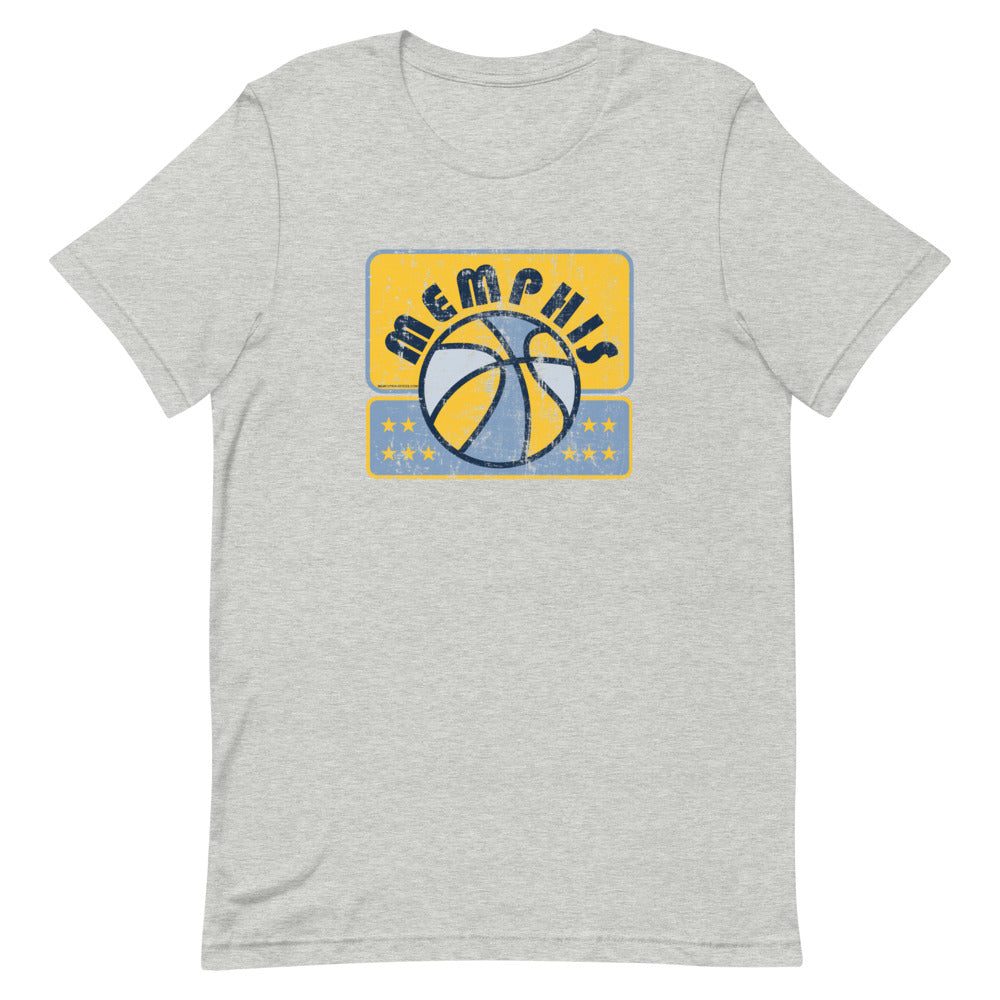 Memphis Retro Basketball Patch Short-Sleeve Unisex T-Shirt