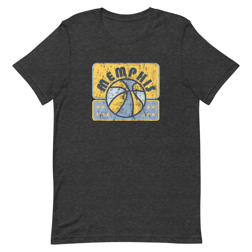 Memphis Retro Basketball Patch Short-Sleeve Unisex T-Shirt