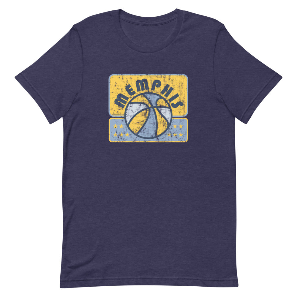 Memphis Retro Basketball Patch Short-Sleeve Unisex T-Shirt