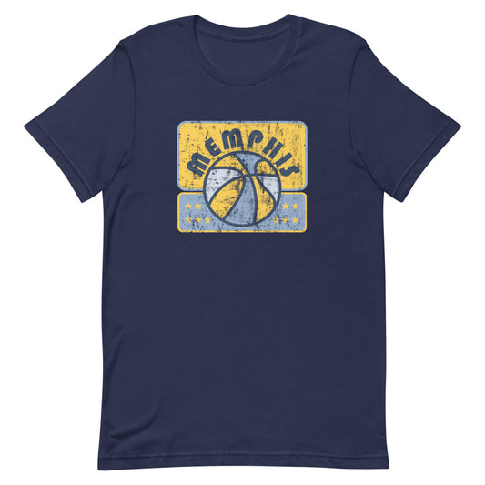 Memphis Retro Basketball Patch Short-Sleeve Unisex T-Shirt