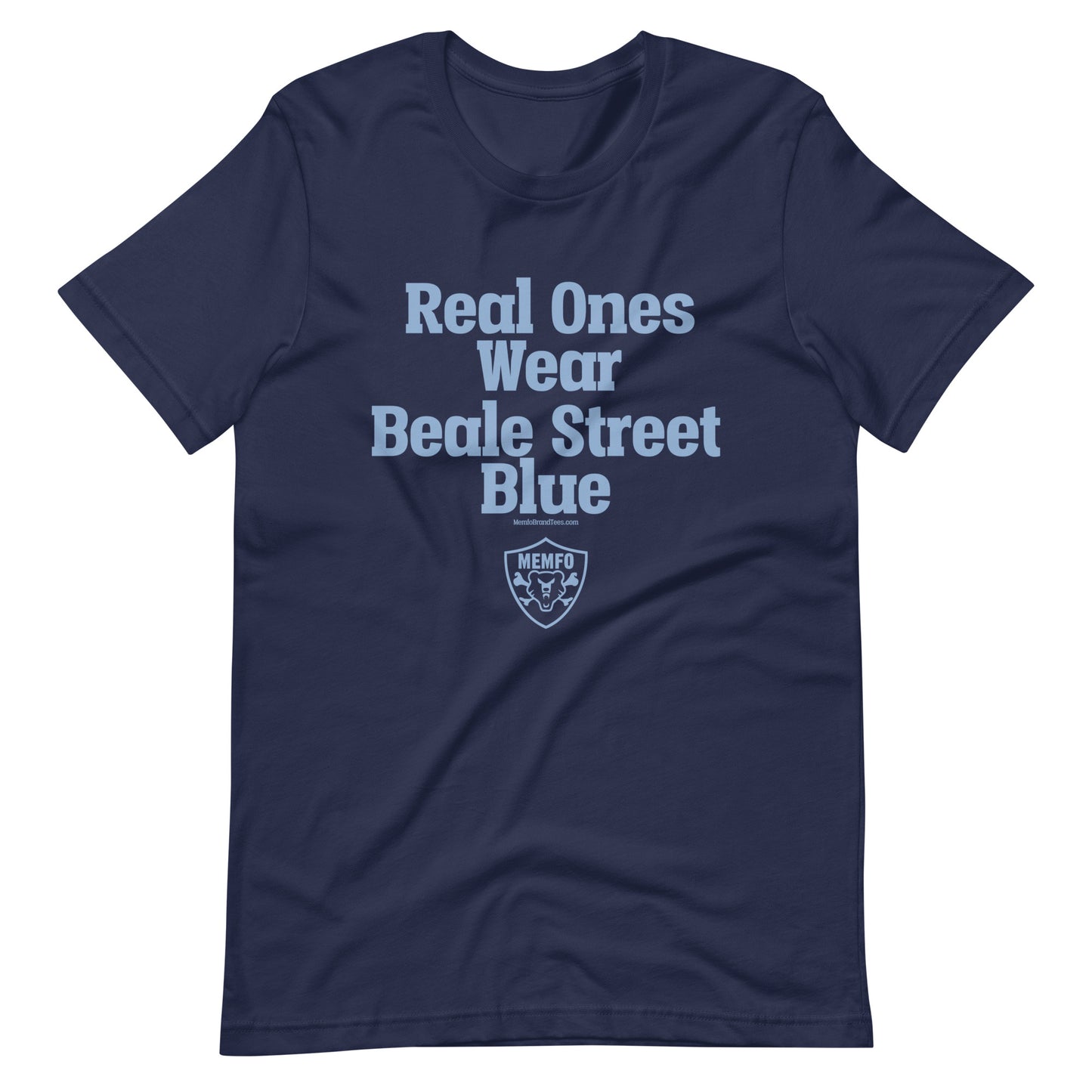 Real Ones Wear Beale Street Blue {Shield} Unisex t-shirt