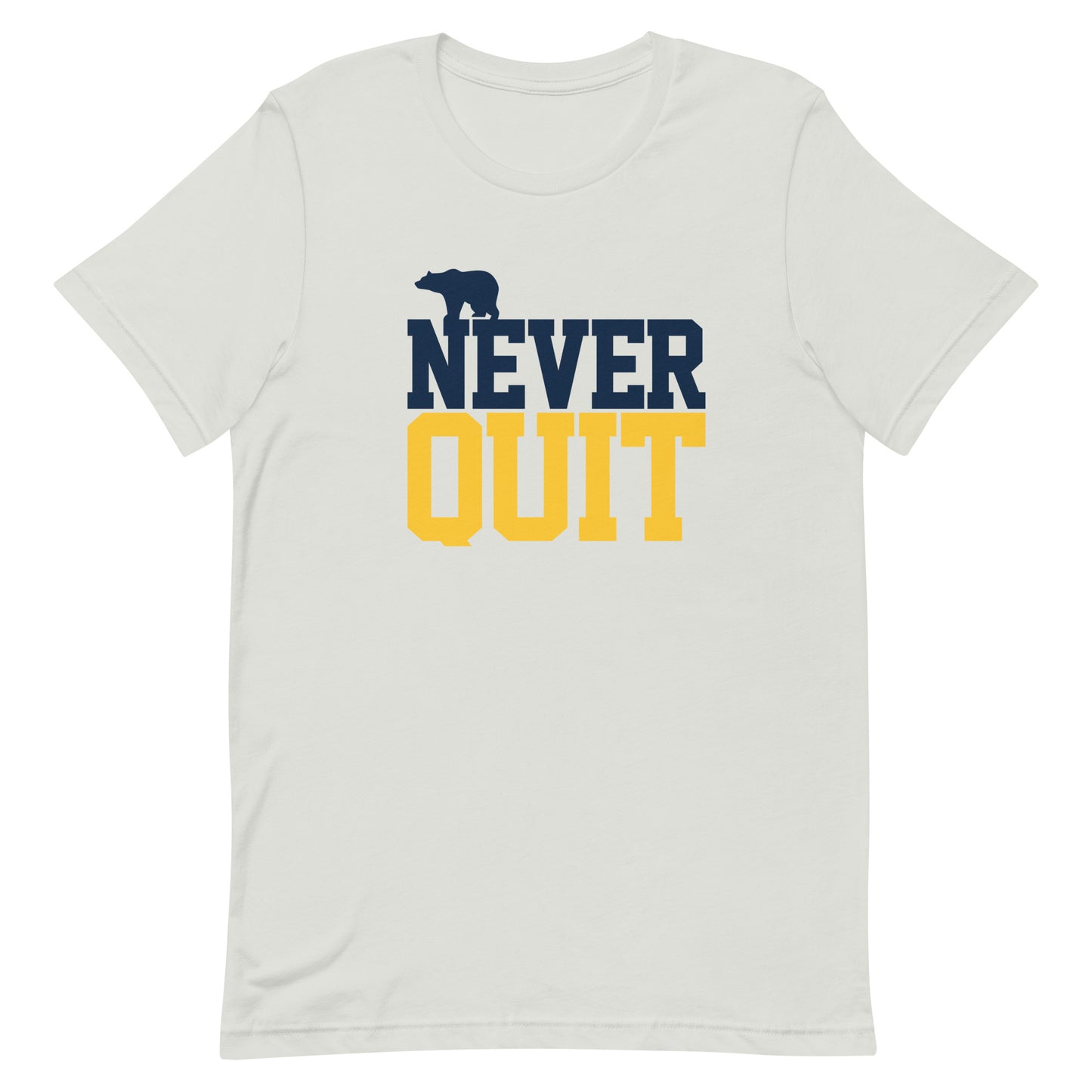 Never Quit Blue & Gold Unisex t-shirt