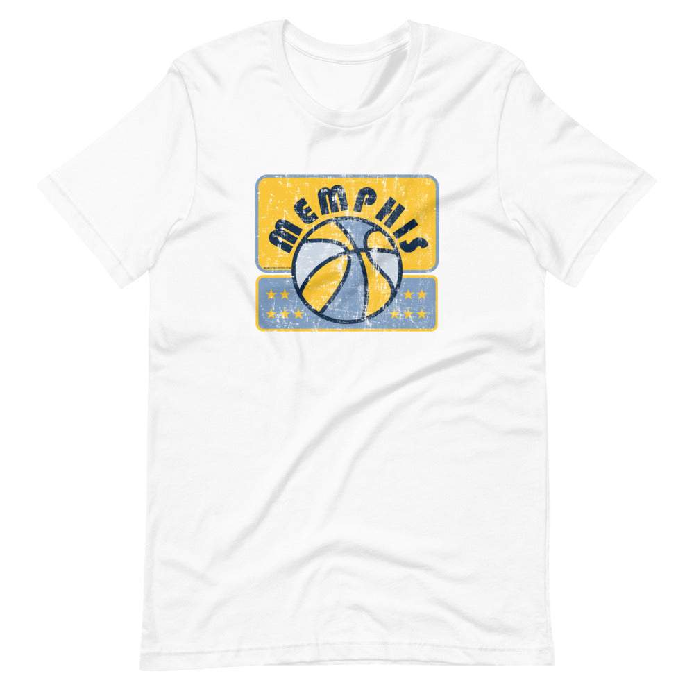 Memphis Retro Basketball Patch Short-Sleeve Unisex T-Shirt