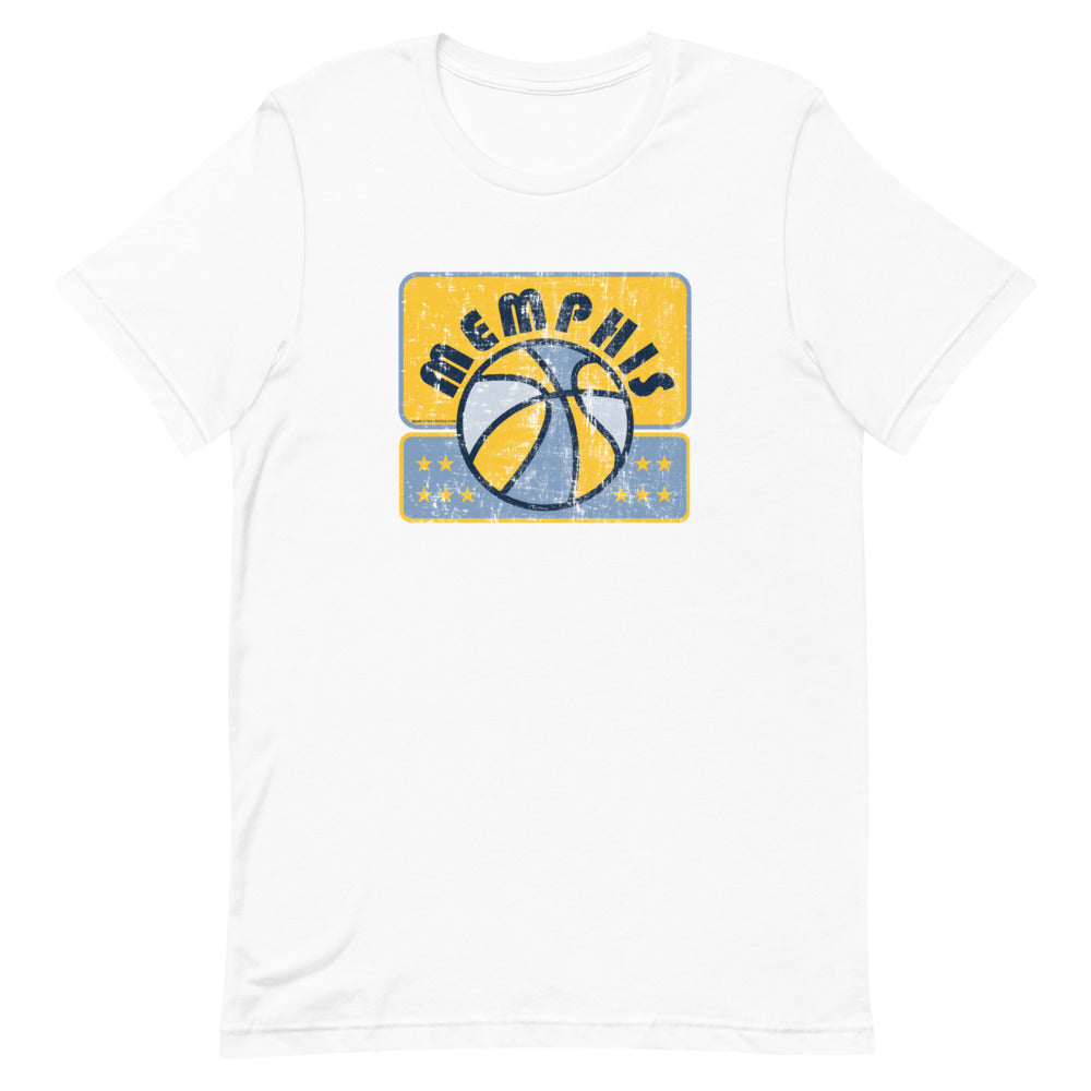 Memphis Retro Basketball Patch Short-Sleeve Unisex T-Shirt