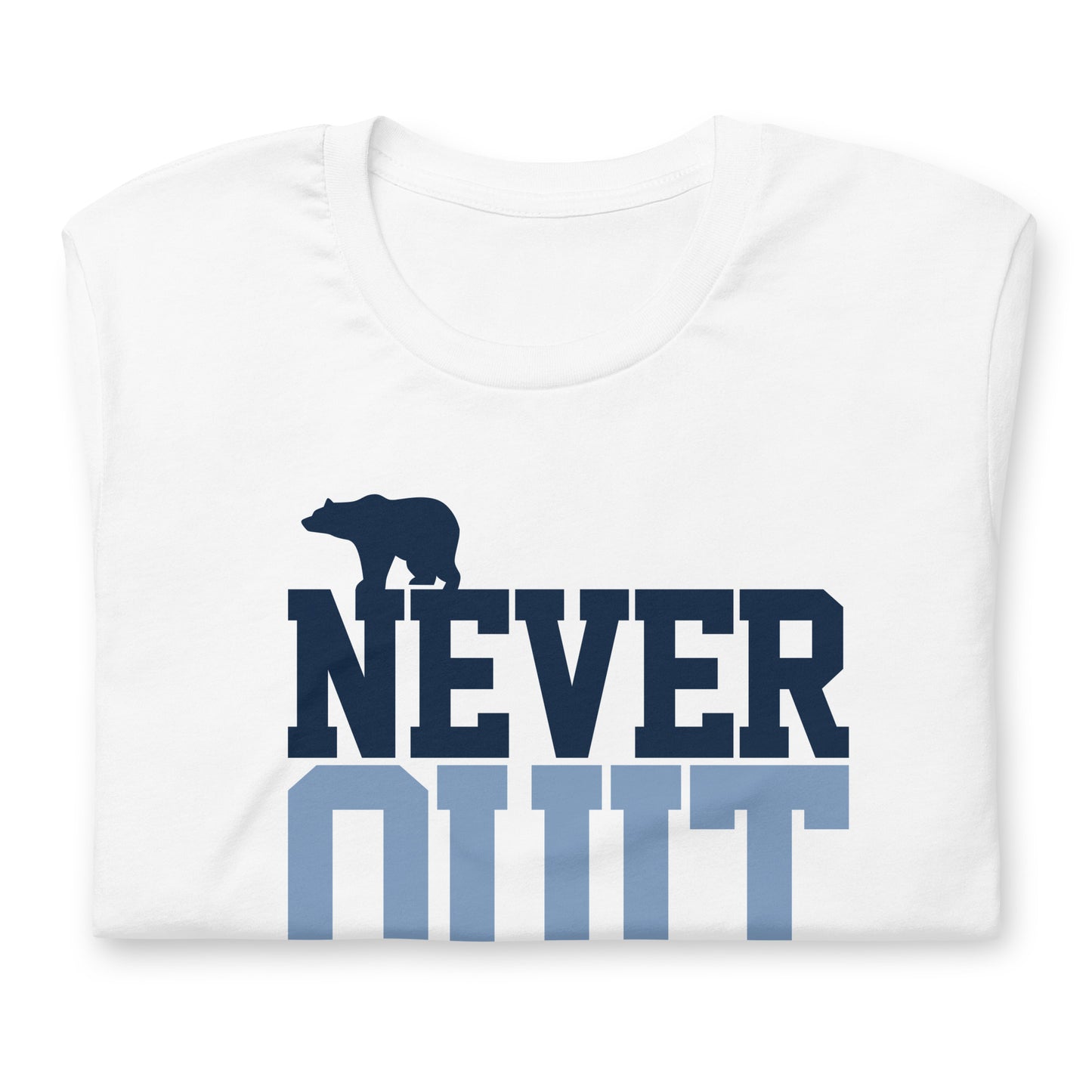 Never Quit Blue Unisex t-shirt