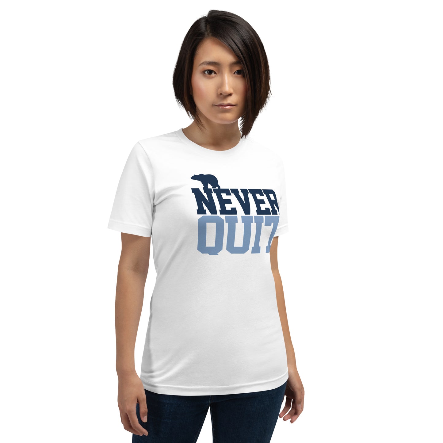 Never Quit Blue Unisex t-shirt