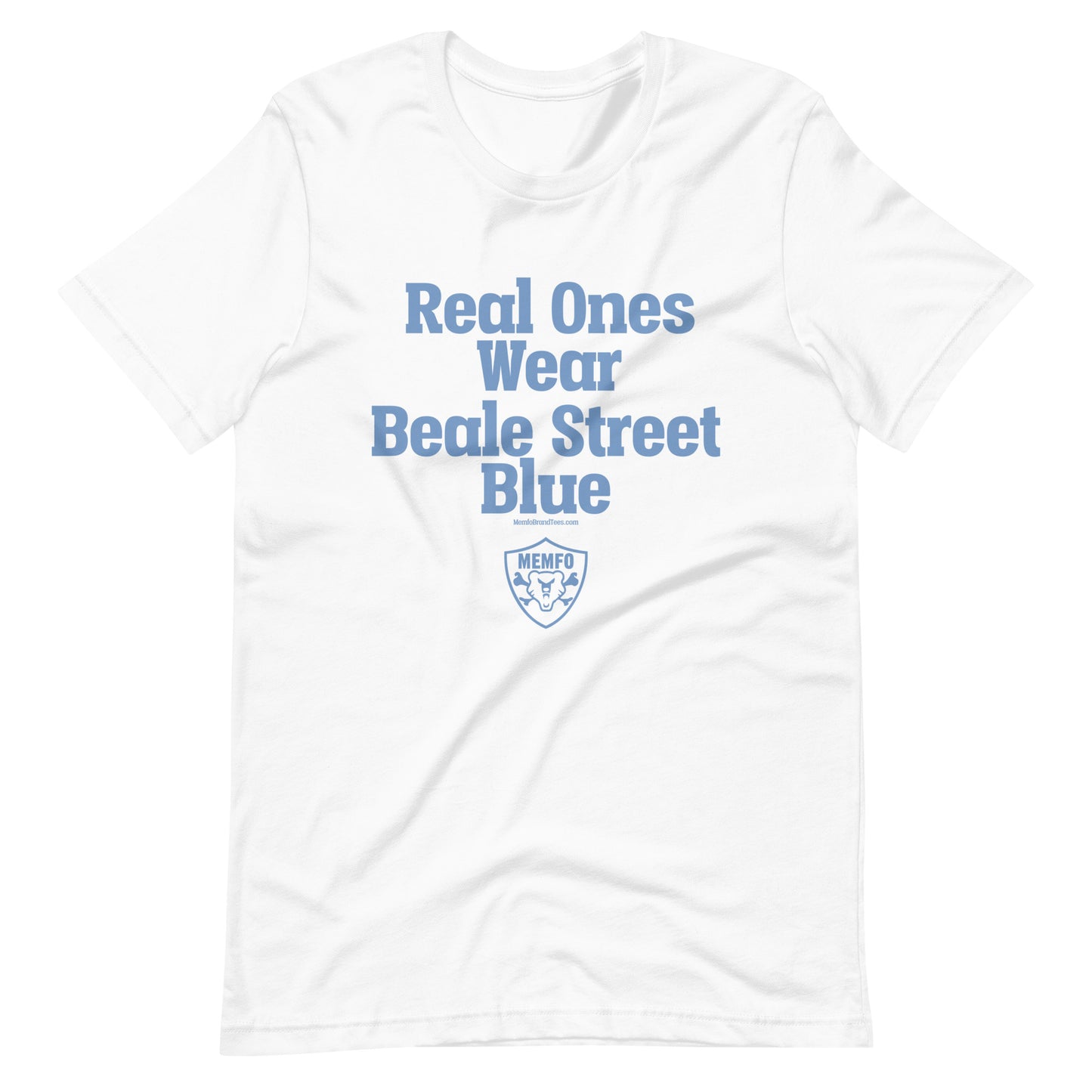 Real Ones Wear Beale Street Blue {Shield} Unisex t-shirt